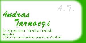 andras tarnoczi business card